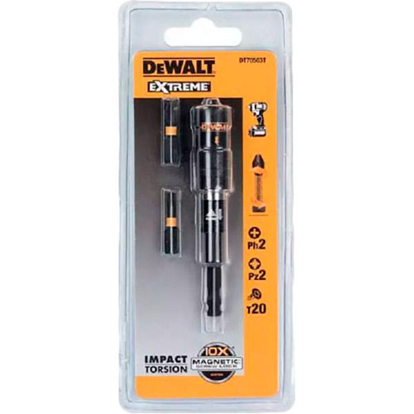 

Набор бит DEWALT IMPACT TORSION (DT70563T), Набір біт і насадок "IMPACT TORSION"