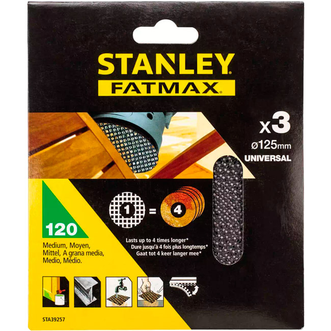 Сетка шлифовальная STANLEY 125 мм (STA39257) Тип сетка шлифовальная 