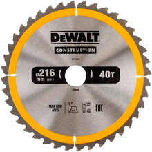 Пиляльний диск DEWALT СONSTRUCTION, 216х30 мм (DT1953)