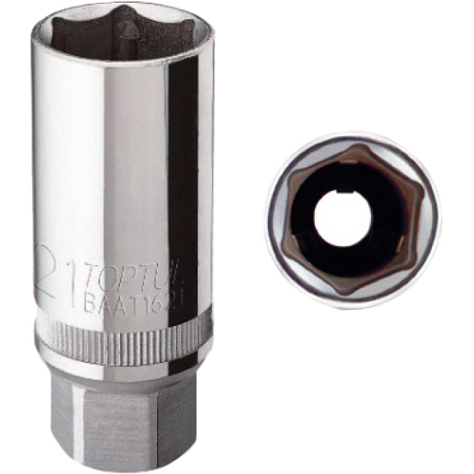 

Свечная головка TOPTUL BAAR1216 16 мм 3/8", Свічна головка 16мм 3/8 "