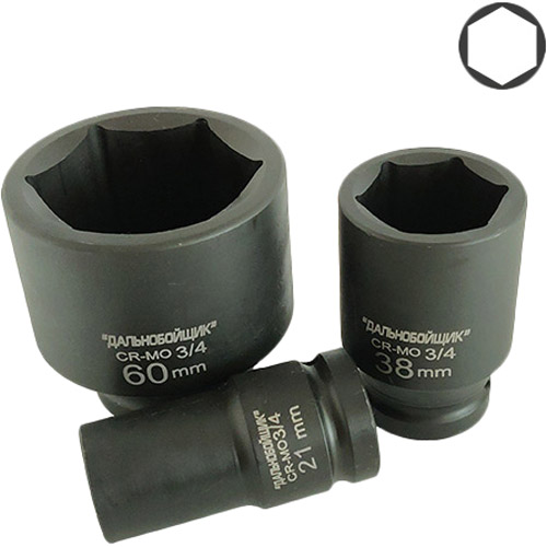 

Головка торцевая ударная ДАЛЬНОБОЙЩИК 3/4" 46 мм (Г34ДК46), Головка 3/4 "46мм" Г34ДК46