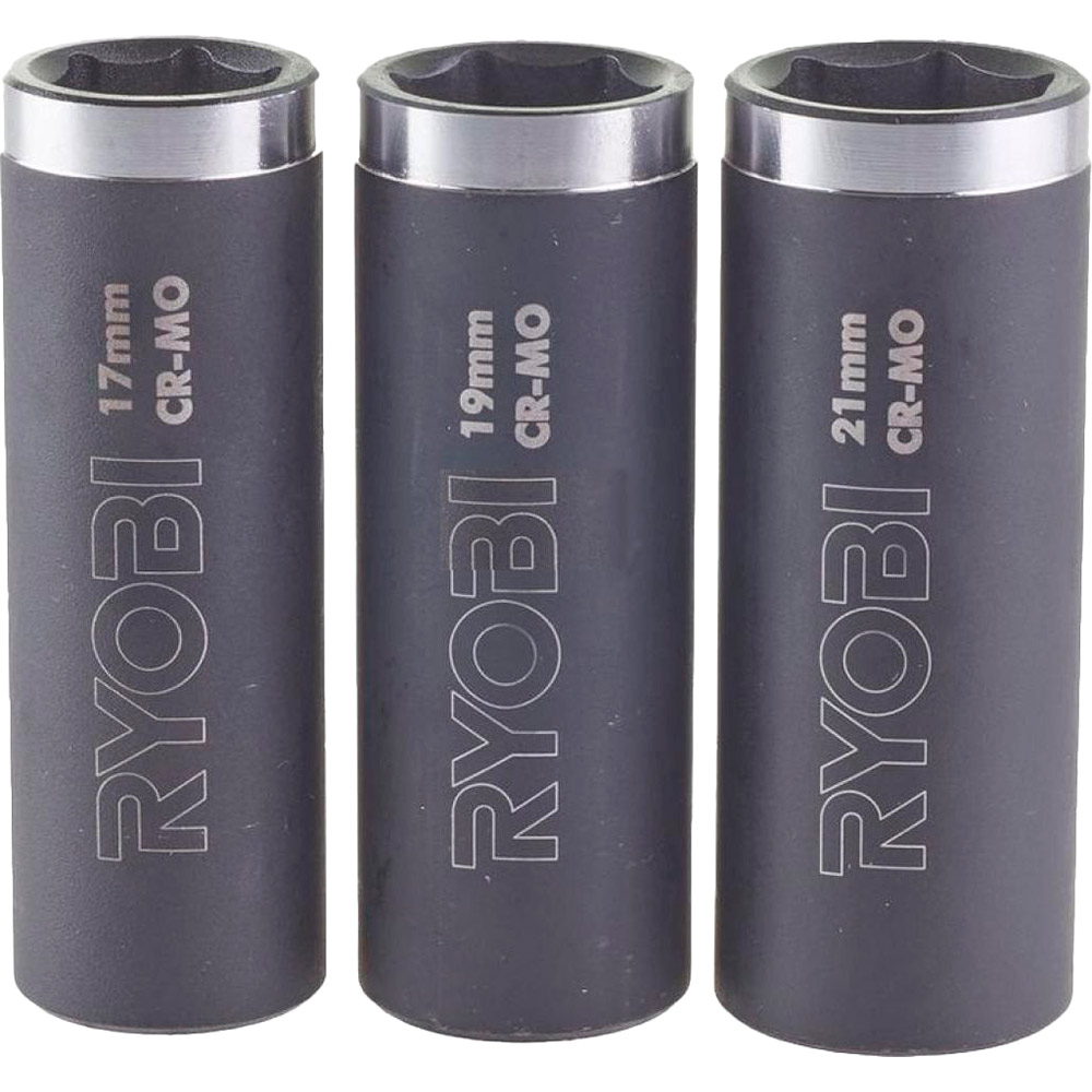

Набор торцевых головок RYOBI RAKPISOC3 3 шт 1/2 (5132004665), Набір торцевих головок RAKPISOC3 3шт 1/2