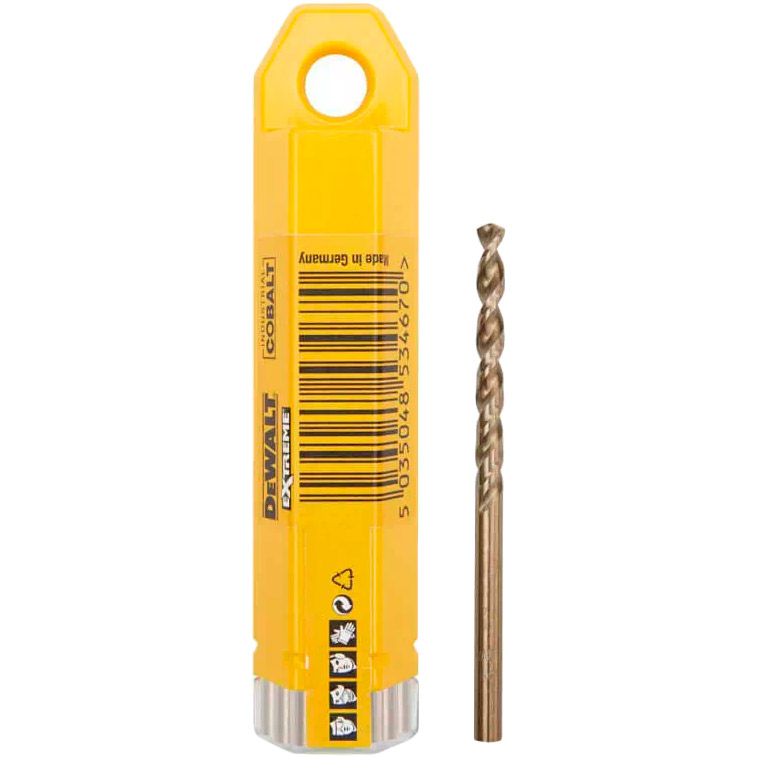 Свердло по металу DEWALT EXTREME INDUSTRIAL COBALT 5.2 мм (DT4931) Матеріал обробки метал