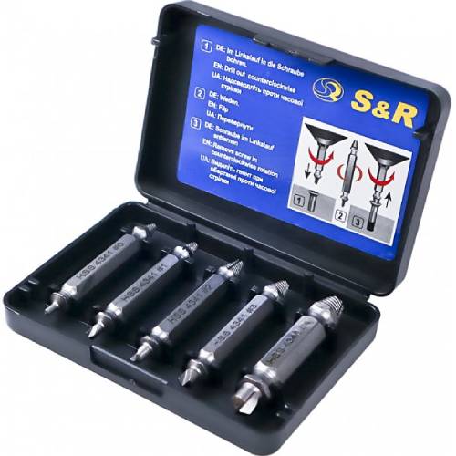 Набір екстракторів S&R Meister 5 шт (111400005) Тип екстрактор
