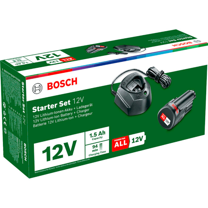 Набір Bosch акумулятор + зарядний пристрій 12V (1.600.A01.L3D) Тип акумулятор + зарядний пристрій