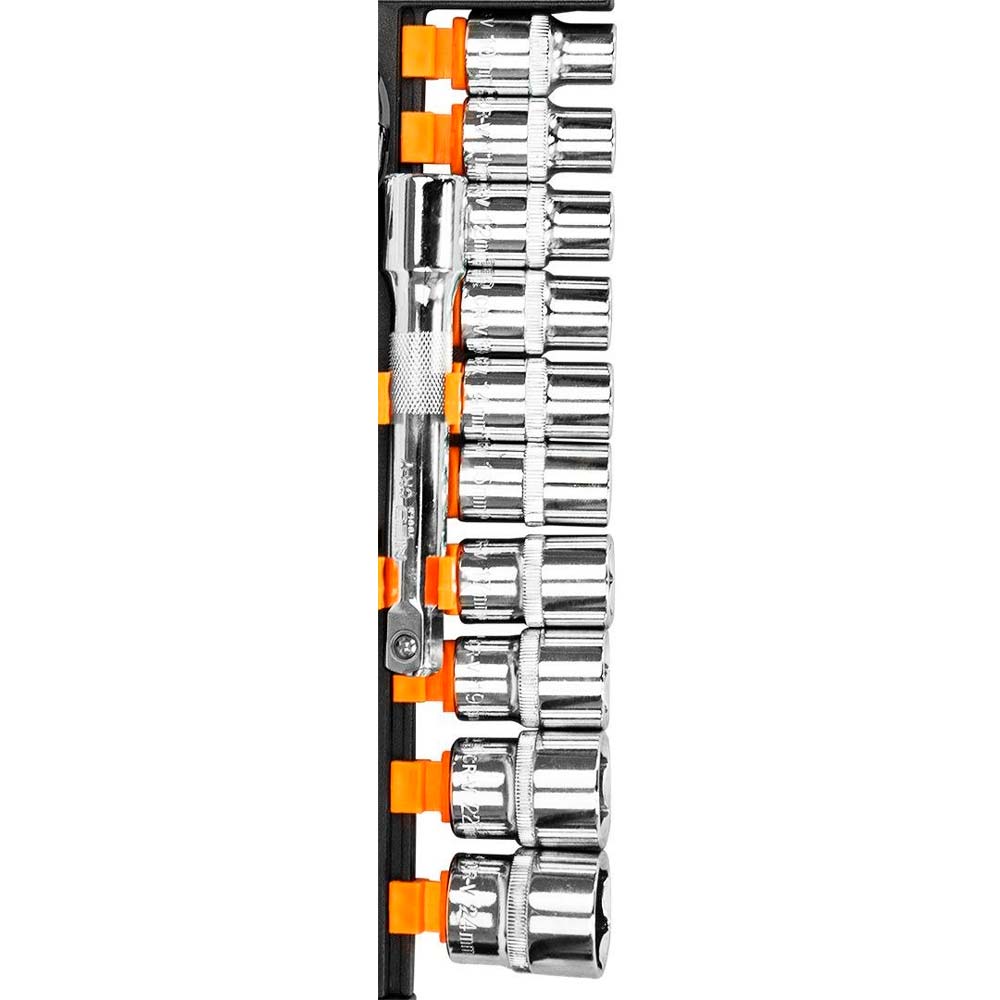 Набор торцевых головок NEO TOOLS 12шт 3/8" трещотка 90 зубцов CrV (10-020N) Тип головка торцевая