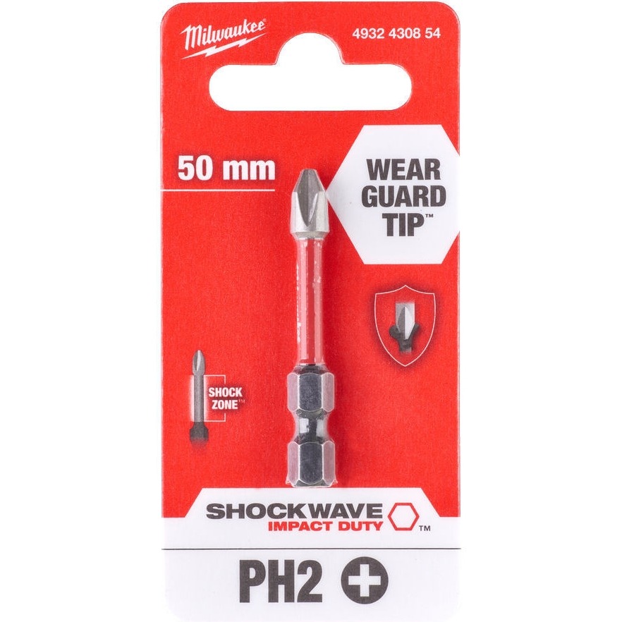 Біта MILWAUKEE SHOCKWAVE PH2 (4932430854) Тип біта