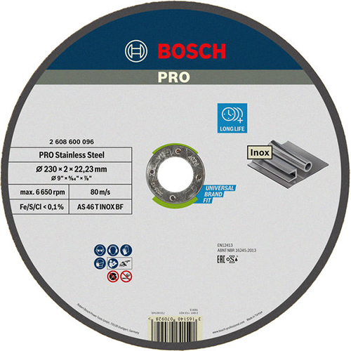 Диск отрезной Bosch Expert For Inox 230мм (2.608.600.096)