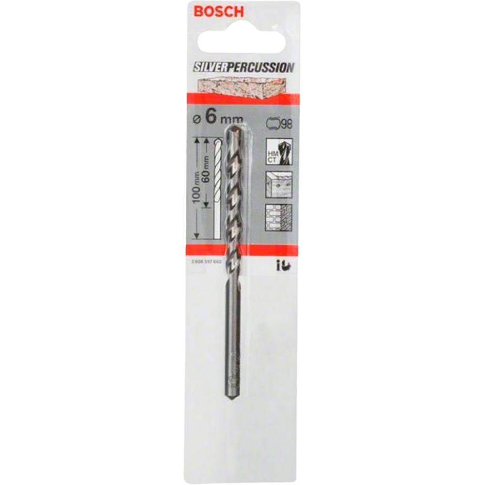 Сверло BOSCH CYL-3 SilverPerc 6 х 100 мм (2.608.597.660) Тип сверло