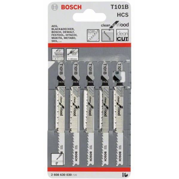 Полотно пиляльне BOSCH T101B HCS 5шт (2.608.630.030)