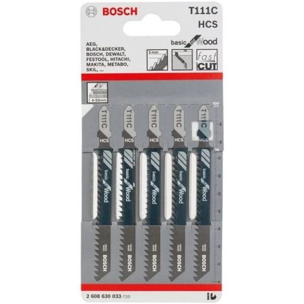 Полотно пиляльне BOSCH T111С 5шт (2.608.630.033)