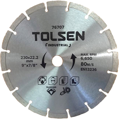 Диск відрізний TOLSEN сегментний 230x22.2 мм (76707)