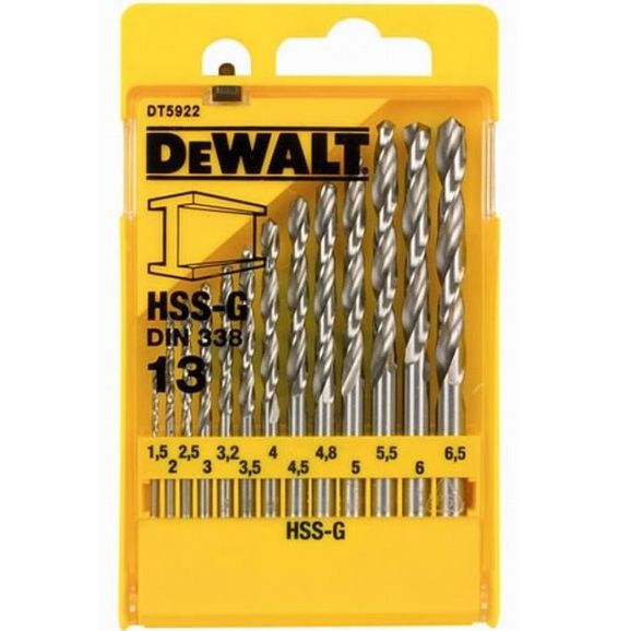 Набор сверел по металлу DEWALT HSS-G (DT5922)