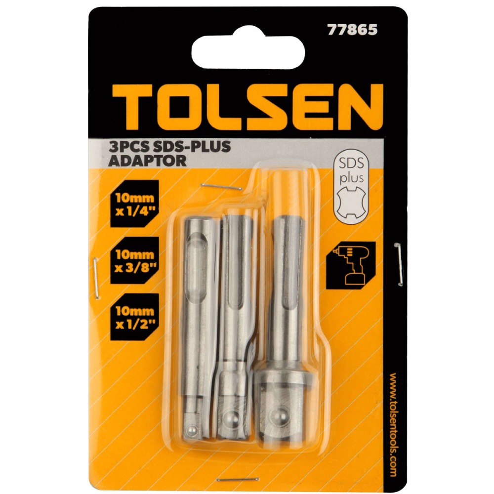 Набір адаптерів TOLSEN SDS PLUS 1/2"/3/8"/1/4" 3 шт. (77865) Тип адаптер для коронок