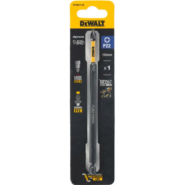 Біта DEWALT Extreme PZ2 152 мм (DT7801T) Загальна довжина 152