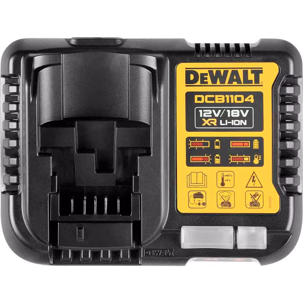 Аккумулятор + зарядное устройство DEWALT 10.8В/12В/18В/54В 18В XR Li-Ion 4Ач (DCB1104M2) Количество предметов в наборе 3