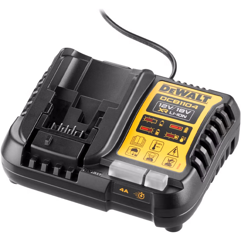 Аккумулятор + зарядное устройство DEWALT 10.8В/12В/18В/54В 18В XR Li-Ion 4Ач (DCB1104M2) Тип аккумулятор+зарядное устройство