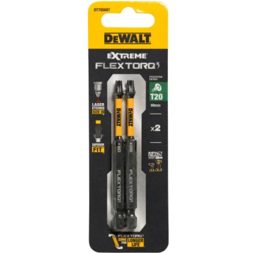 Набор бит DEWALT IMPACT TORSION T20 2 шт (DT70568T) Набор бит DEWALT IMPACT TORSION T20 2 шт (DT70568T)