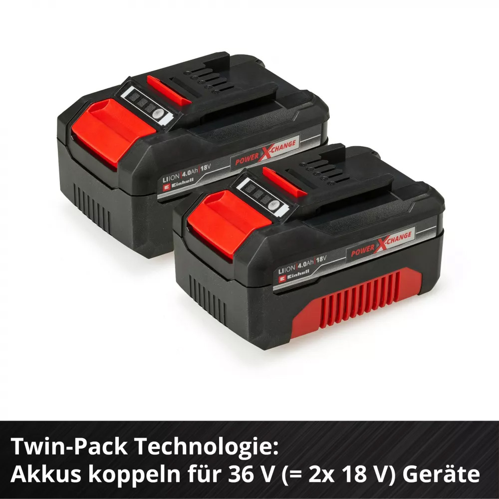 В Україні Акумулятор + зарядний пристрій EINHELL Twincharger Kit PXC 18В 1 х 4Ач (4512112)