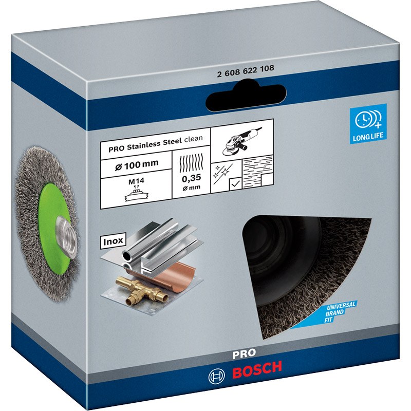 Щітка дискова BOSCH Professional 100мм 0.35мм M14 (2.608.622.108) Тип щітка