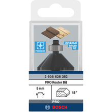 Фреза фасонная BOSCH Professional Std S8 D11 L15 45° (2.608.628.352)