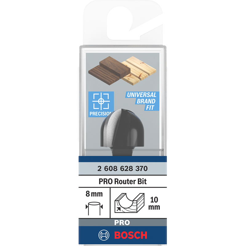 Фреза галтельна BOSCH Professional Std S8 R10 D20 L12.4 (2.608.628.370) Тип фреза