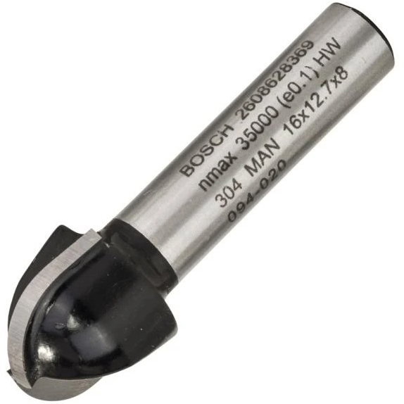 Фреза галтельная BOSCH Professional Std S8 R8 D16 L12.4 (2.608.628.369)
