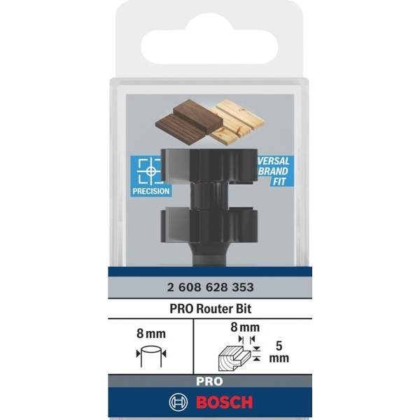 Фреза гребенева BOSCH Professional Std S8 D25 L5 (2.608.628.353) Тип фреза