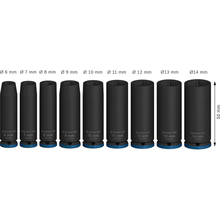 Набір ударних торцевих головок BOSCH Professional Deep 1/4" 50мм 9шт (2.608.003.035)