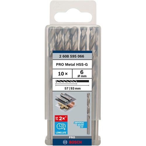 Свердло BOSCH Professional HSS-G 6 6 мм 10 шт. (2.608.595.066)