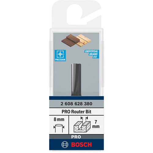 Фреза пазова BOSCH Professional з двома лезами Std S8 D7 L20 (2.608.628.380) Тип фреза