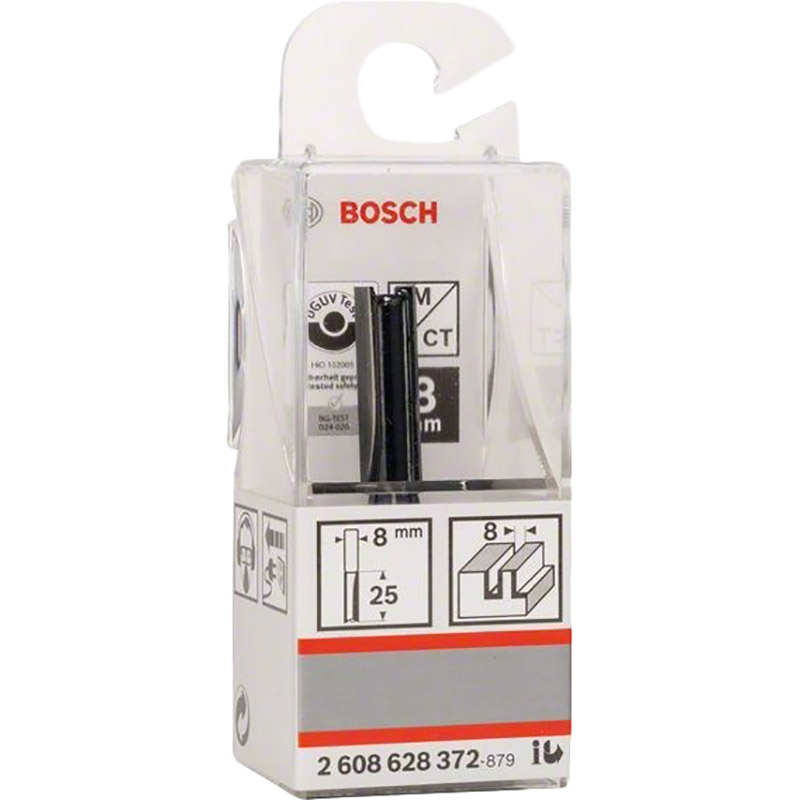 Зовнішній вигляд Фреза пазова BOSCH Professional з двома лезами Std S8 D8 L25.4 (2.608.628.372)