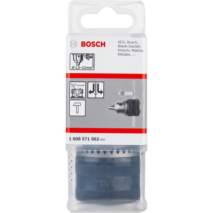 Затискний патрон BOSCH Professional R/L 13мм 1/2" (1.608.571.062) Тип затисний патрон