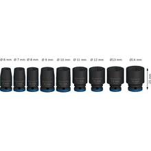 Набор торцевых головок BOSCH Professional Standart 1/4" 25 мм  9 шт (2.608.003.034)