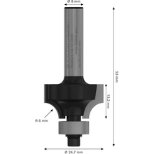 Фреза карнизна BOSCH Professional Std S8 R6 L13.2 (2.608.628.340)