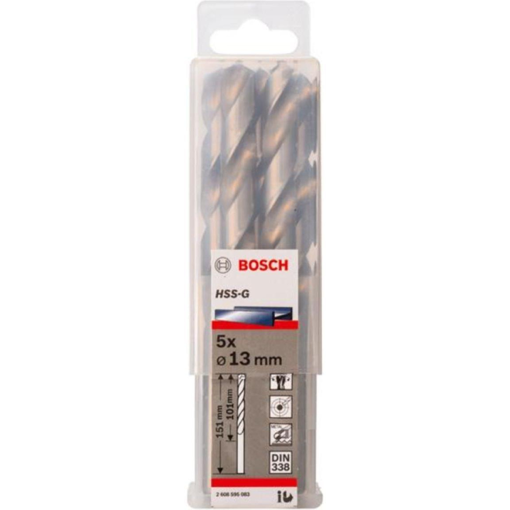 Свердло BOSCH Professional HSS-G 13 мм 5 шт (2.608.595.083) Свердло BOSCH Professional HSS-G 13 мм 5 шт (2.608.595.083) Тип свердло