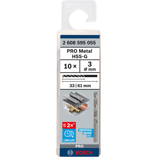 Сверло BOSCH Professional HSS-G 3 мм 10 шт (2.608.595.055)