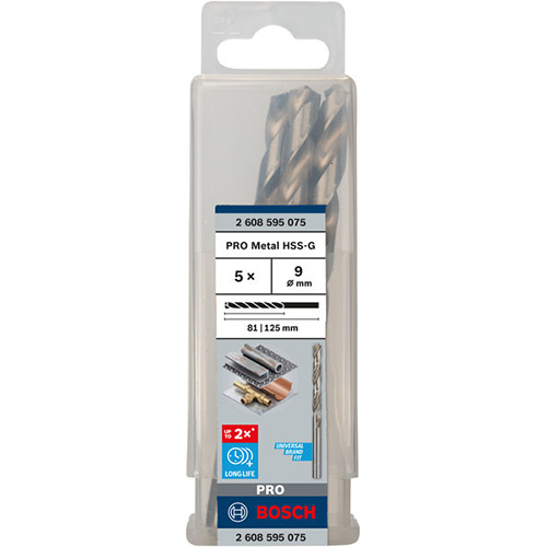 Сверло BOSCH Professional HSS-G 9 мм 5 шт (2.608.595.075)