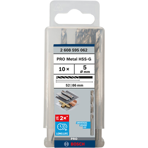 Сверло BOSCH Professional HSS-G 5 5 мм 10 шт (2.608.595.062)