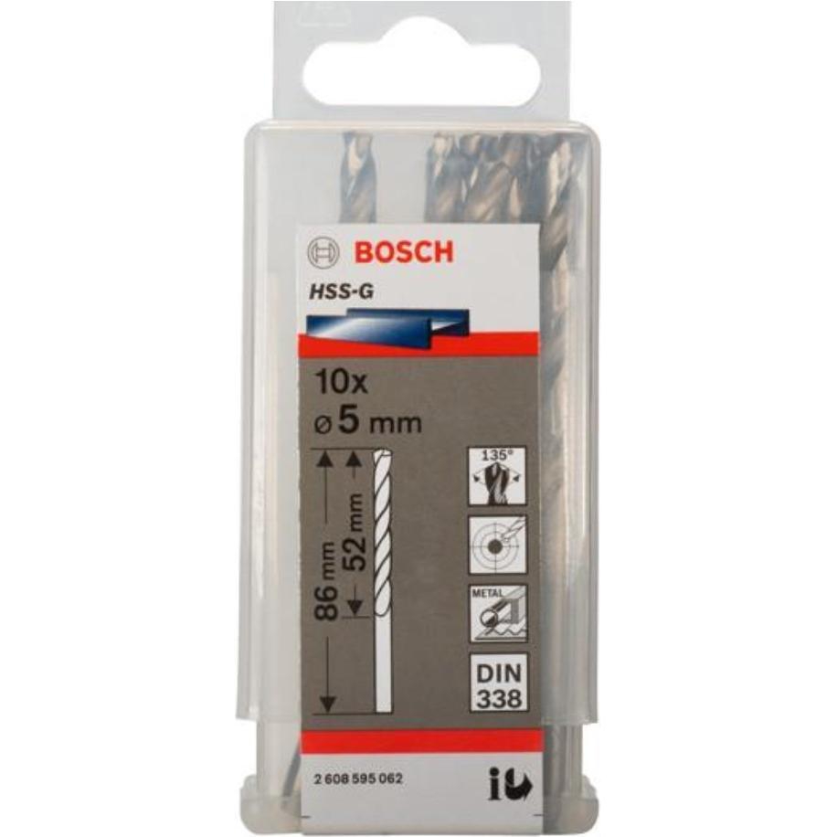 Сверло BOSCH Professional HSS-G 5 5 мм 10 шт (2.608.595.062) Тип сверло