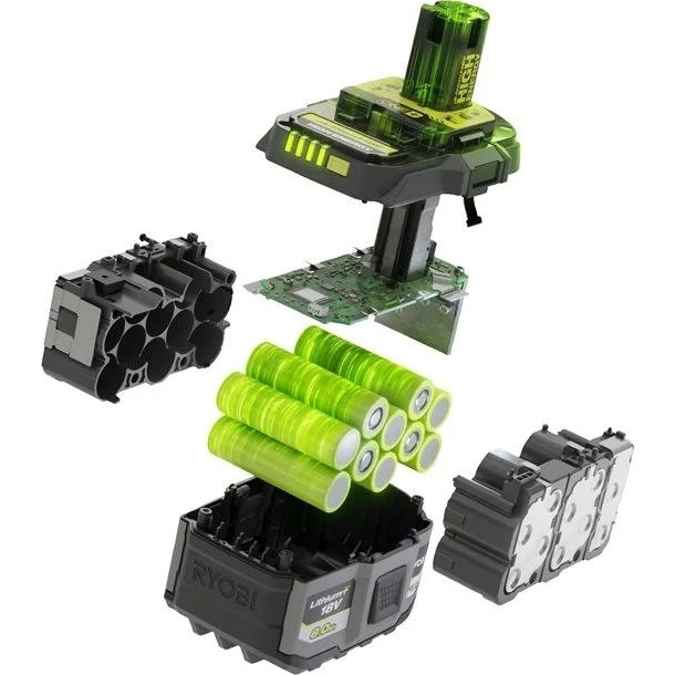 Аккумулятор RYOBI ONE+ RB1880T High Energy Lithium+ 18В 8А·час (5133006264) Вес 1.3