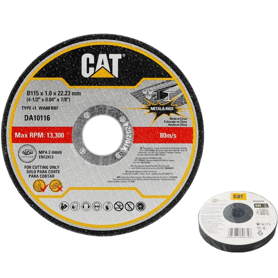 Набір відрізних дисків CAT по металу DA10115 115x1,0x22,23 мм 10 шт