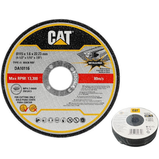 Набір відрізних дисків CAT по металу DA10116 115x1, 6x22, 23 мм 10 шт