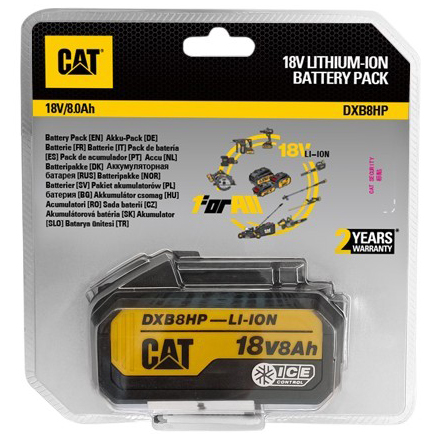 Акумулятор для електроінструментів CAT 18V 8.0Ah DXB8HP Комплектація акумулятор