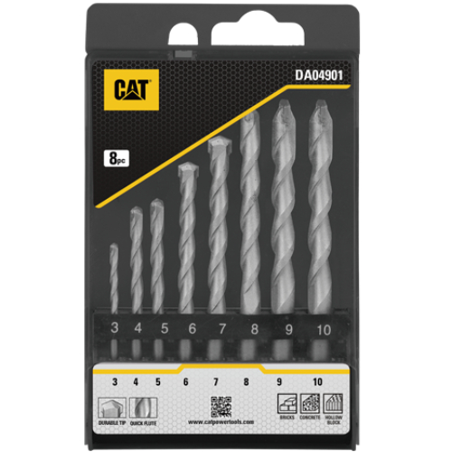 Набор сверл CAT DA04901 8 шт. (3, 4, 5, 6, 7, 8, 9, 10 мм)