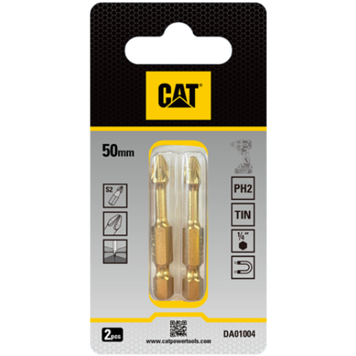 Набор ударных торсионных бит CAT DA01004 PH2 50 мм 2 шт Тип набор бит