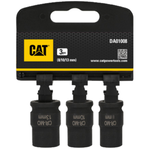 Комплект ударных торцевых головок CAT DA01008 3 шт (8, 10, 13 мм)