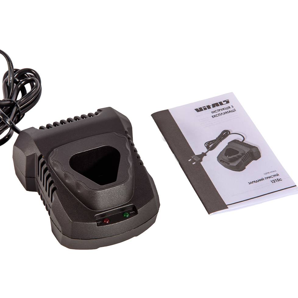 Зарядний пристрій VITALS 1215c (235310) Додатково IP22; Максимальна потужність при зарядці: 18Вт; Номінальна напруга живлення: 230В; Номінальна частота струму: 50 Гц; Робоча напруга постійного струму батареї: 12В;