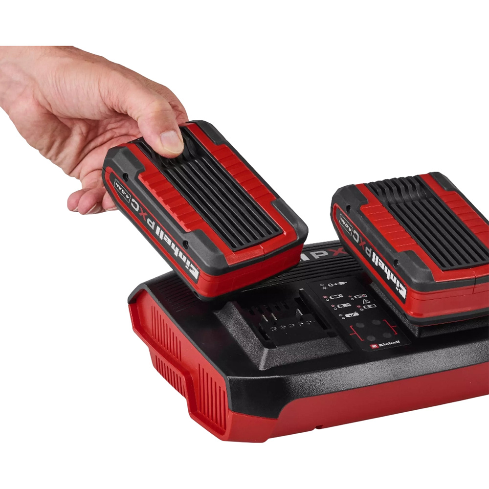 Зарядний пристрій EINHELL Power X-Twincharger 2x18В 4А (4512161) Комплектація Документація, зарядний пристрій