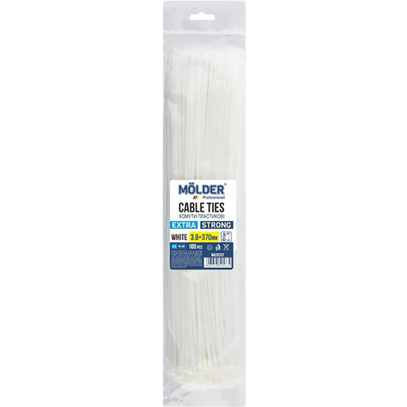 Стяжки MOLDER MA26337 3,6x370 100 шт White